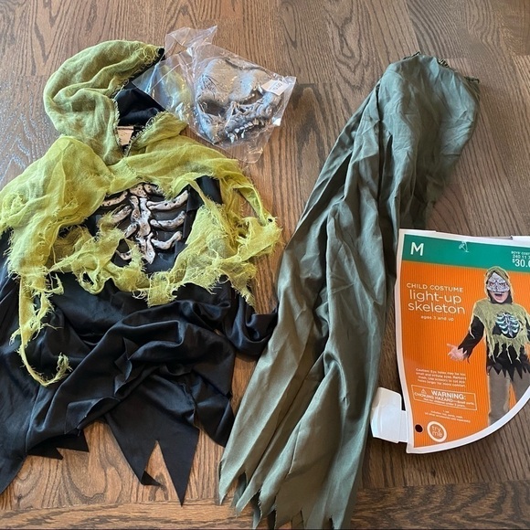 Kids zombie skeleton Halloween costume - Picture 2 of 5